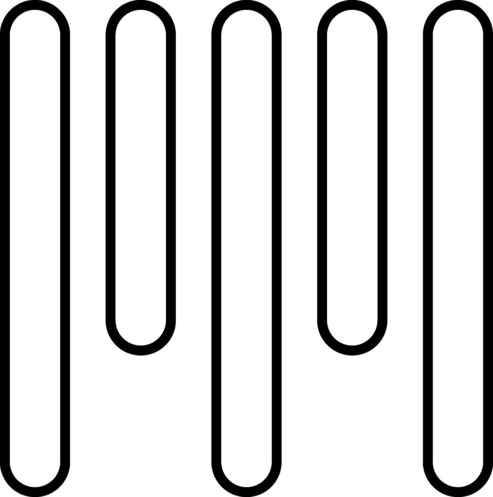 Vertical Align Top Line Icon vector