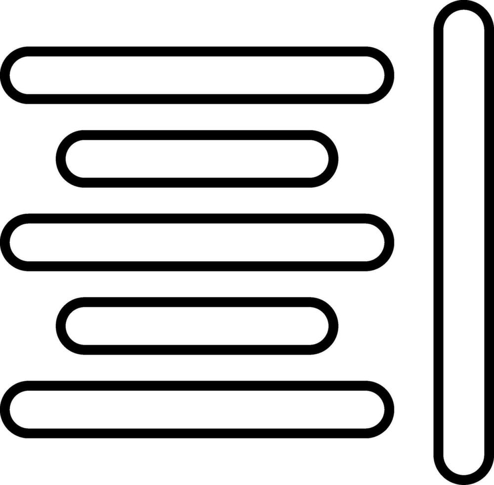 Horizontal Align Line Icon vector