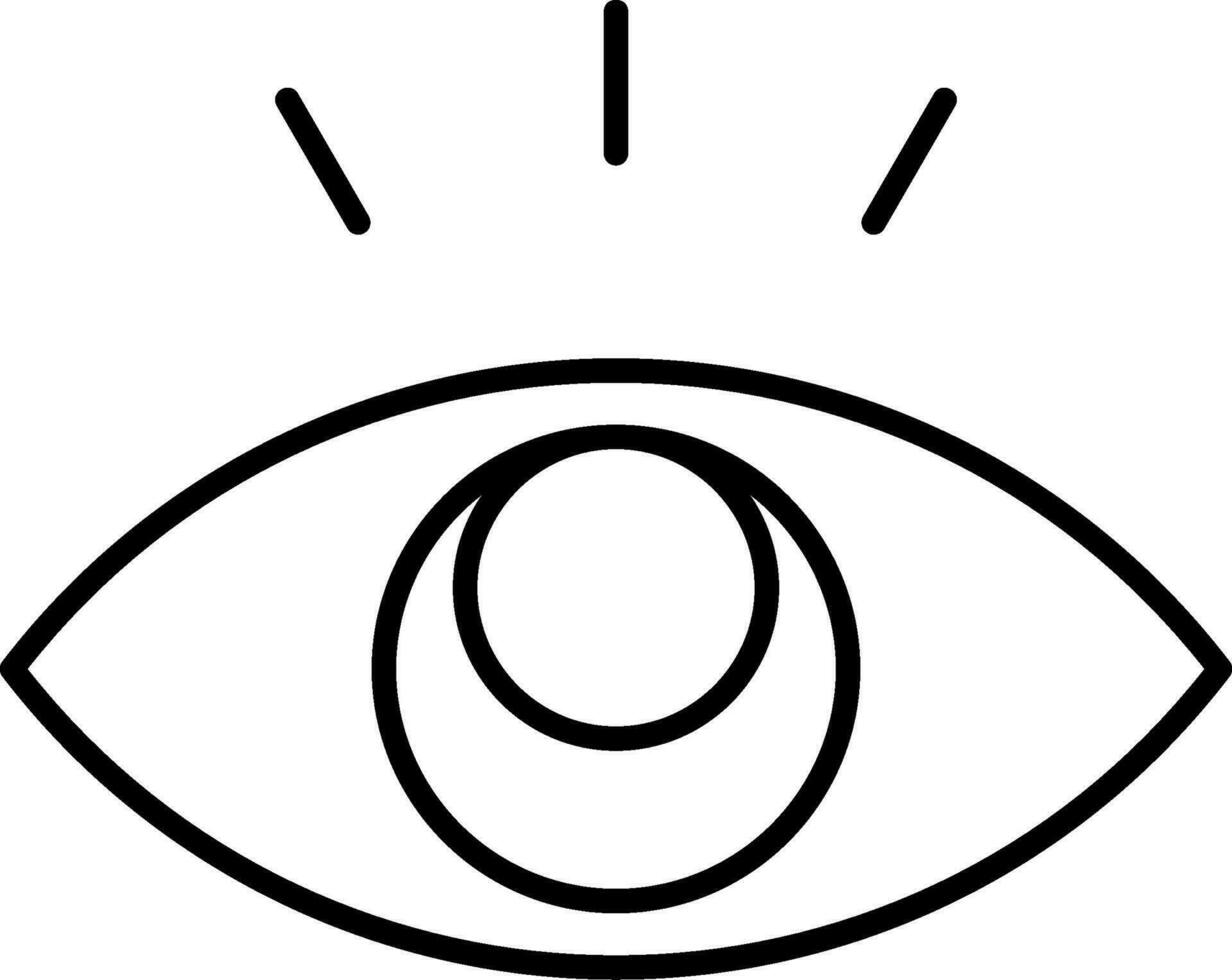 Eye Line Icon vector