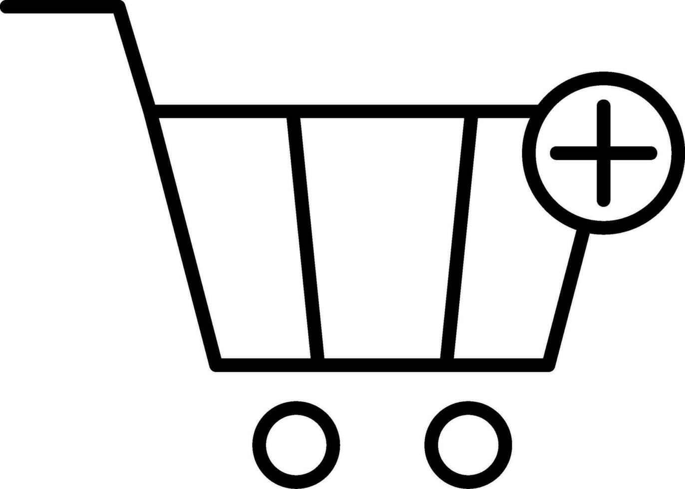 Add To Cart Line Icon vector