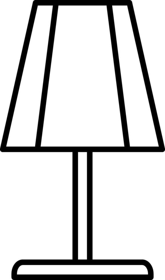 Table Lamp Line Icon vector