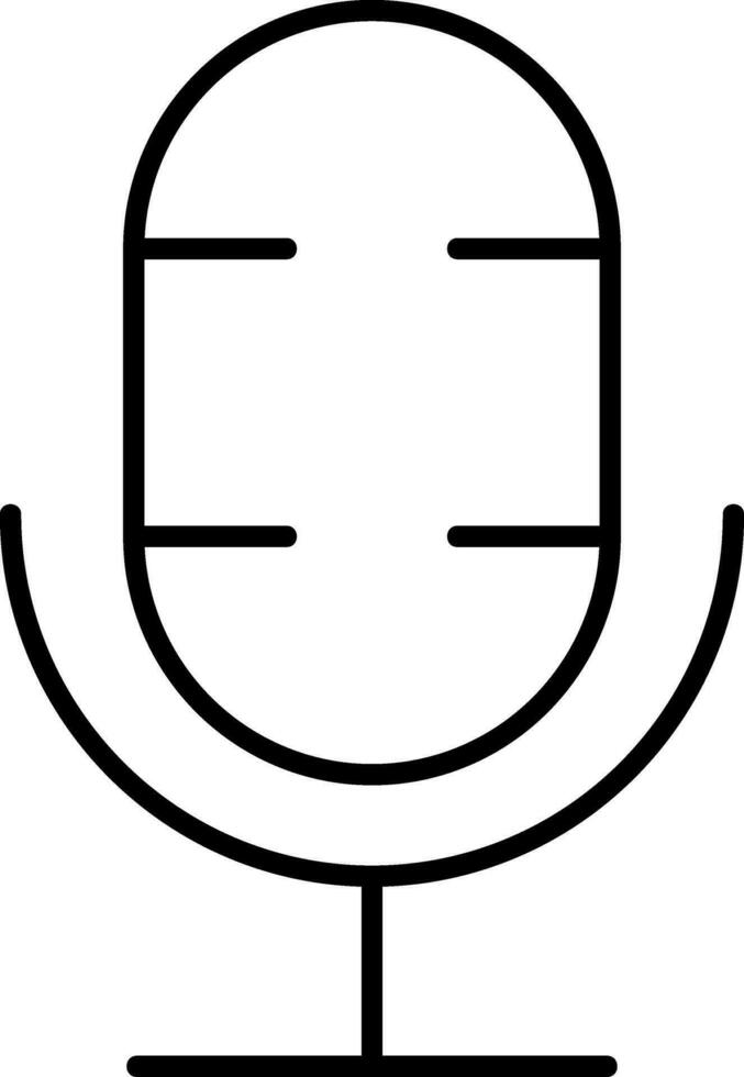 icono de línea de podcast vector