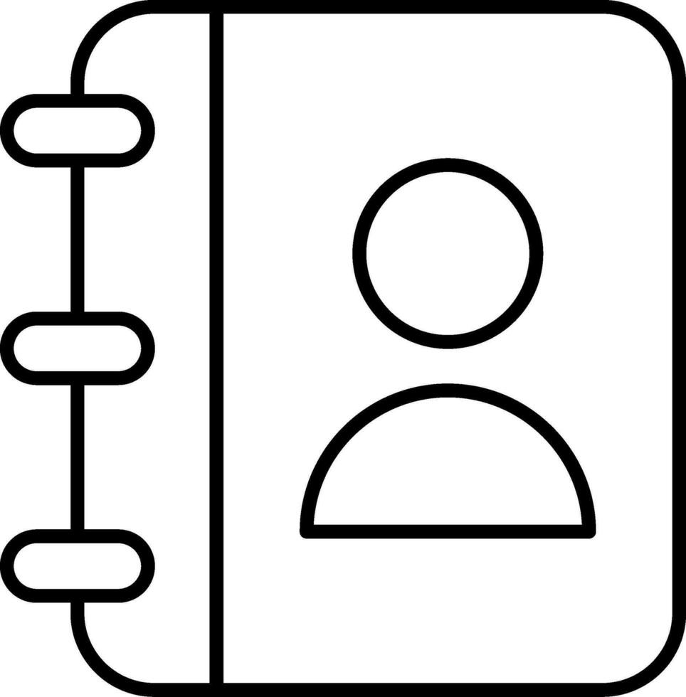 Contact Book Line Icon vector