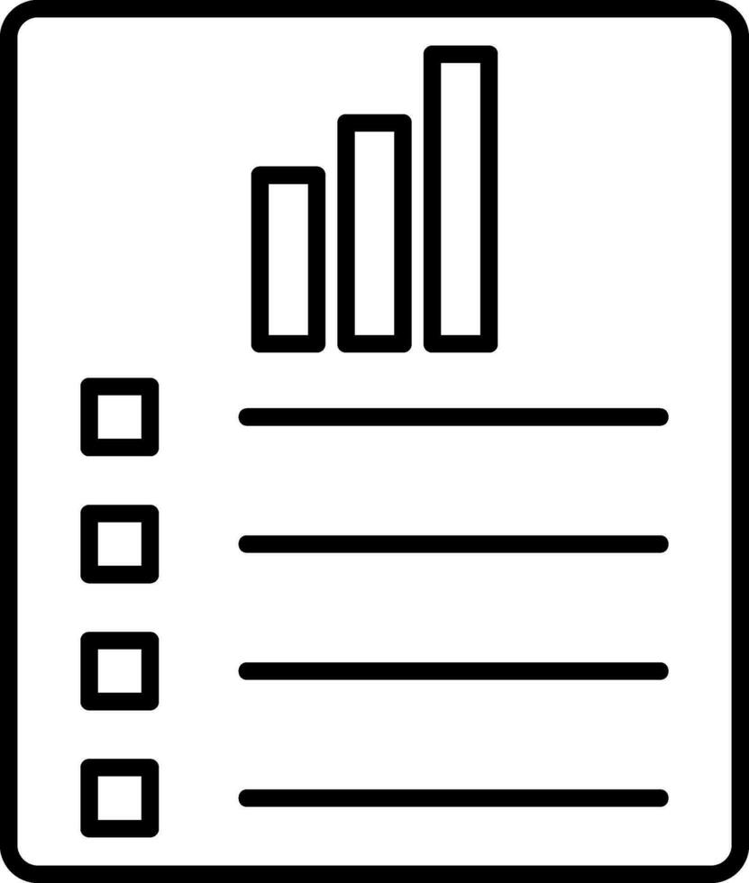Data Report Line Icon vector