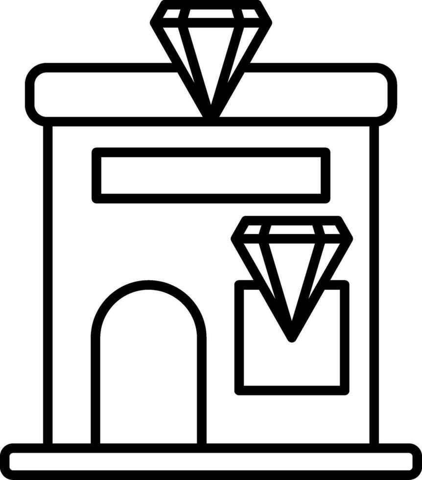 Jewelery Shop Line Icon vector