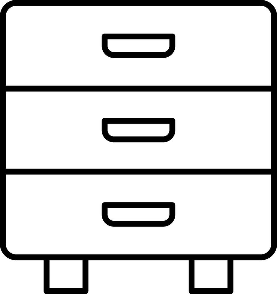 Drawer Line Icon vector