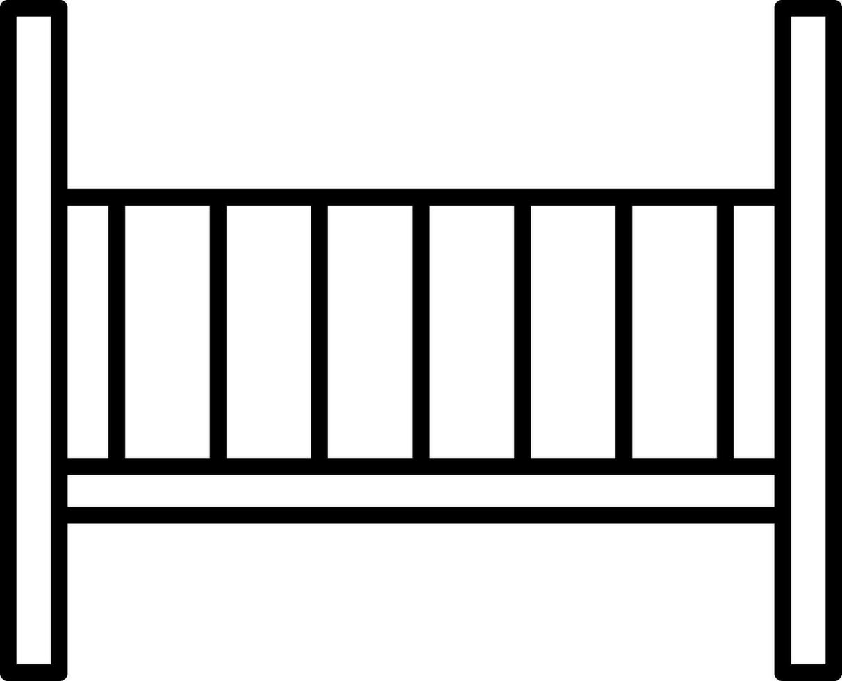 Baby Crib Line Icon vector