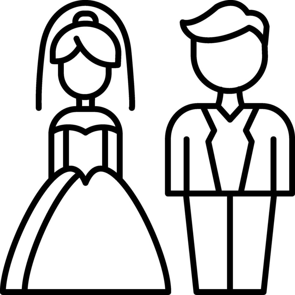 Couple Line Icon vector