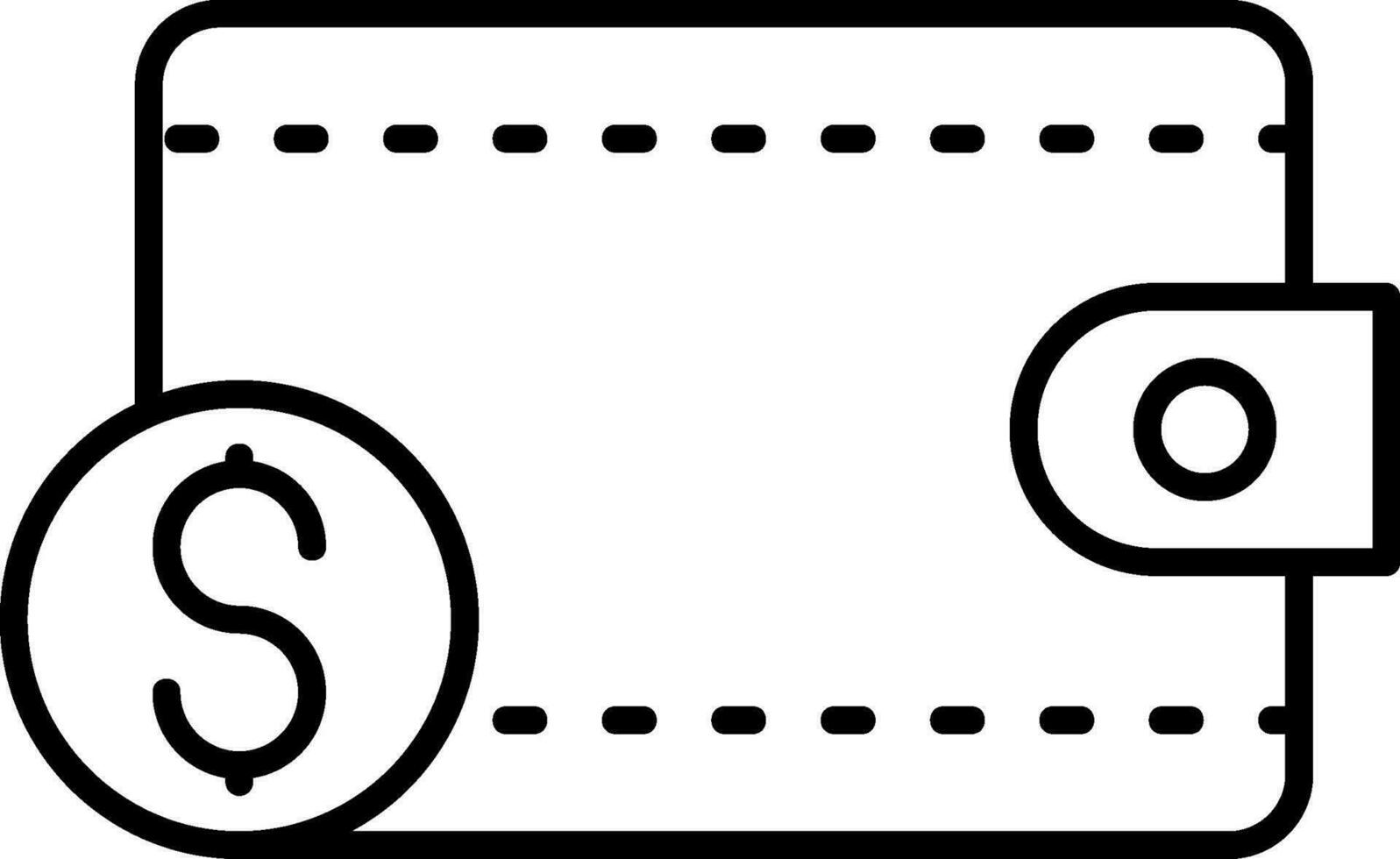 Purse Line Icon vector