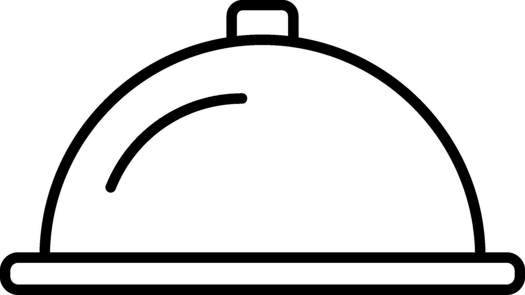Serving Dish Line Icon vector