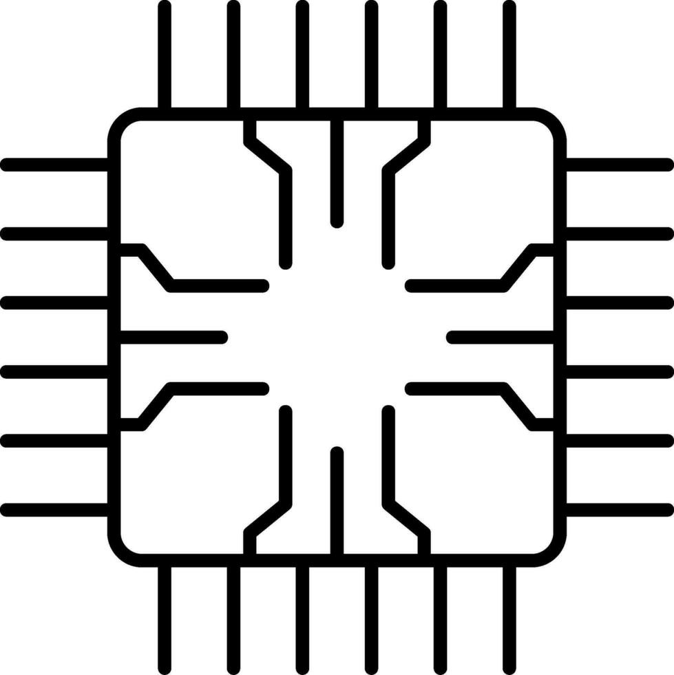 Chip Line Icon vector