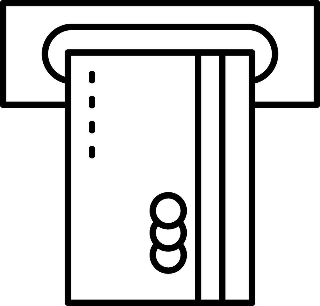 Insert Card Line Icon vector