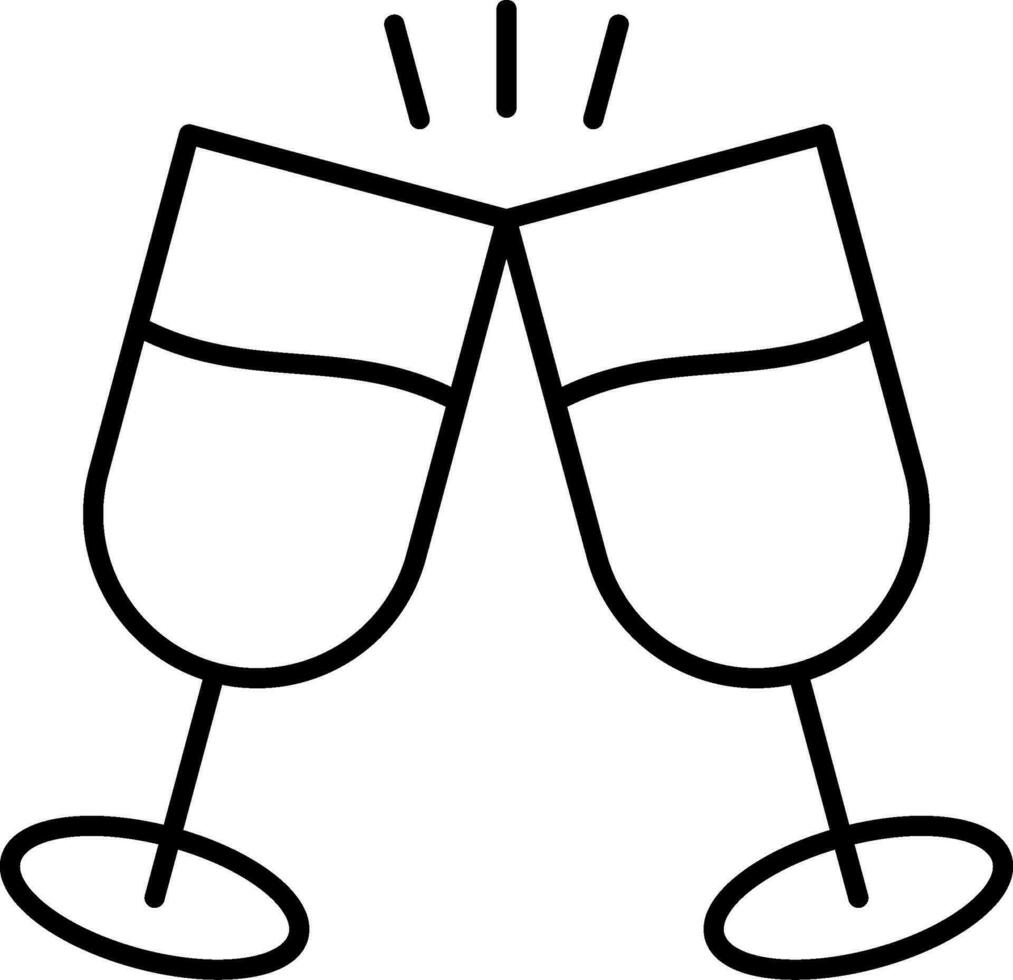 Cheers Line Icon vector