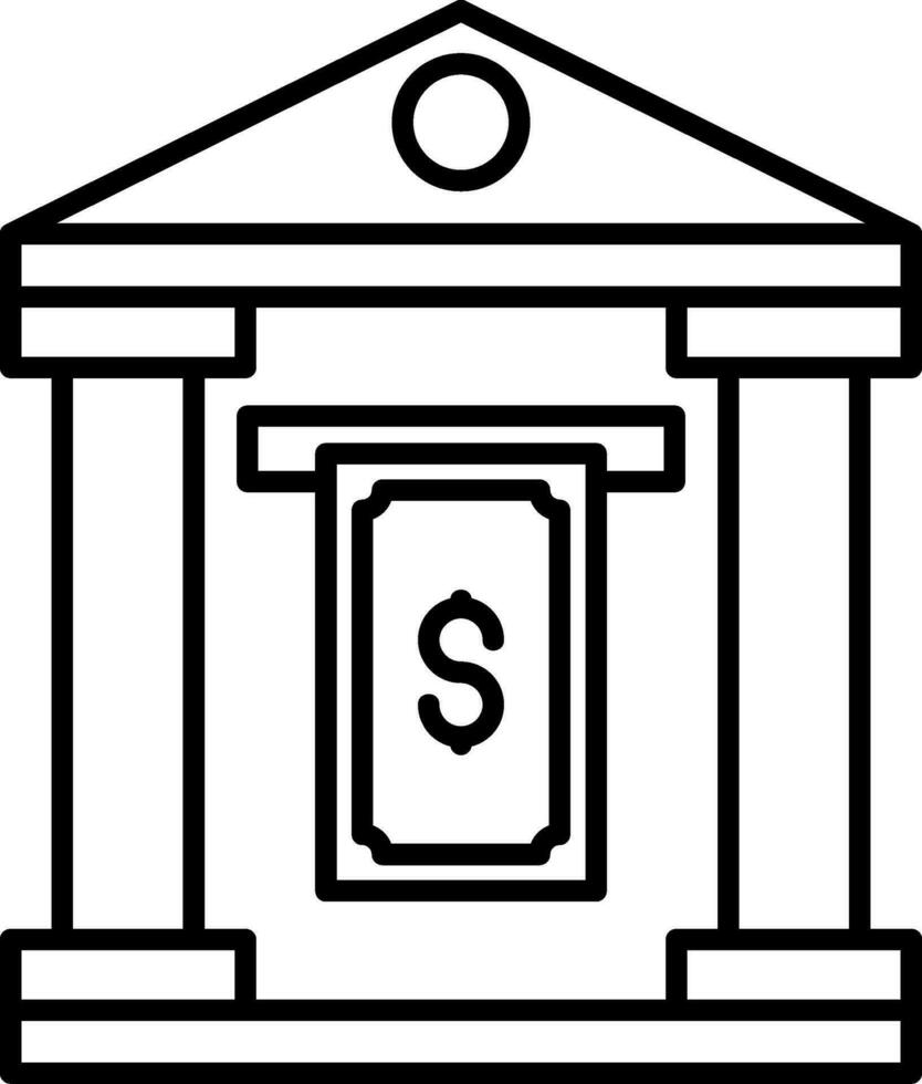 Cash Withdraw Line Icon vector