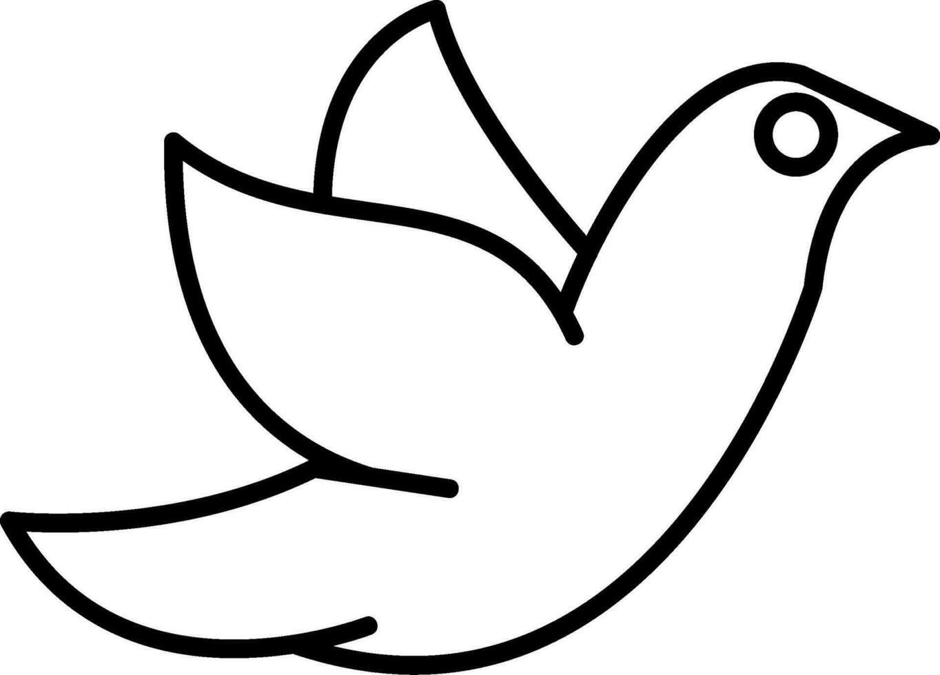 Dove Line Icon vector