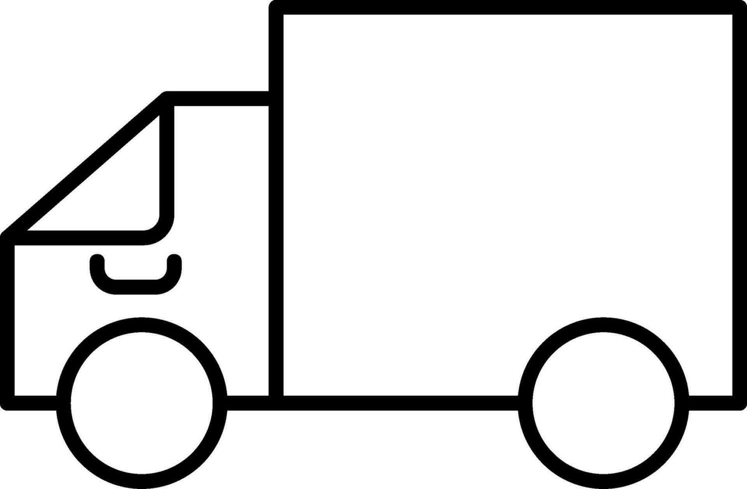 Delivery Truck Line Icon vector