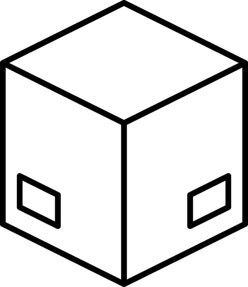 icono de línea de caja vector