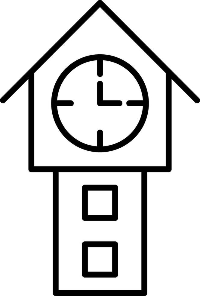 Tower Watch Line Icon vector