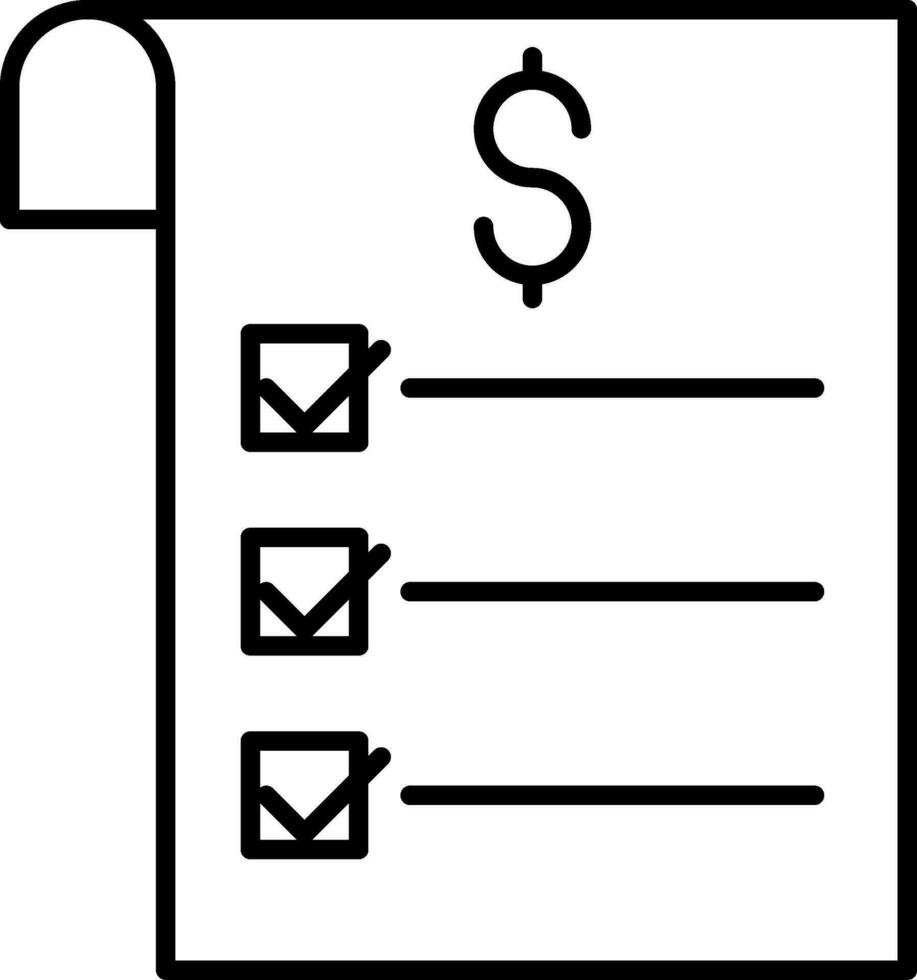 Financial Information Line Icon vector