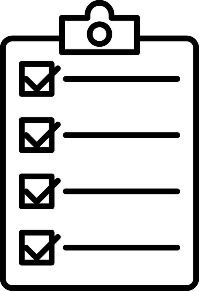 Checklist Line Icon vector