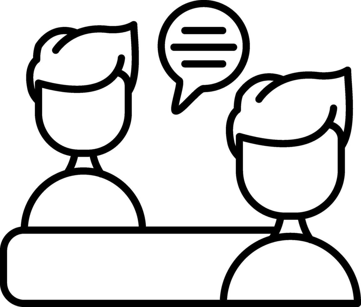 Job Interview Line Icon vector