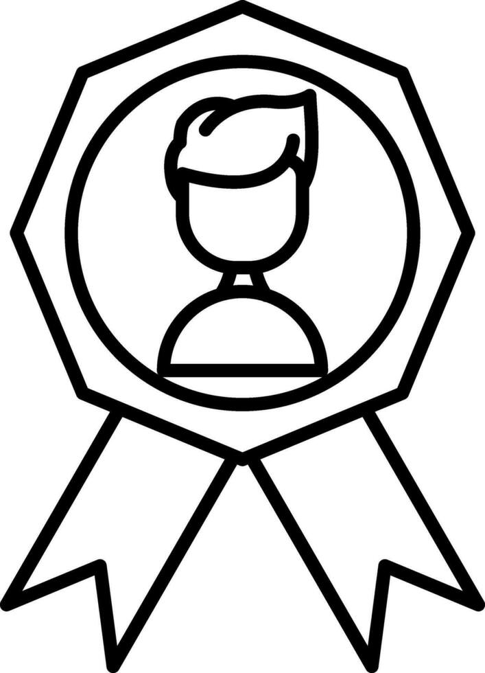 Employee Of The Month Line Icon vector