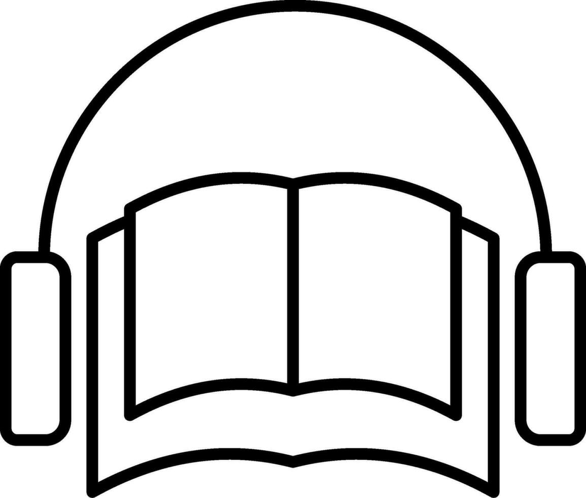 Audio Book Line Icon vector