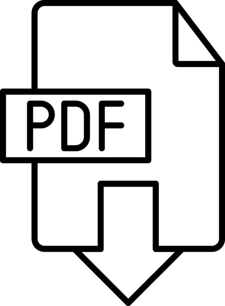 descargar pdf línea icono vector