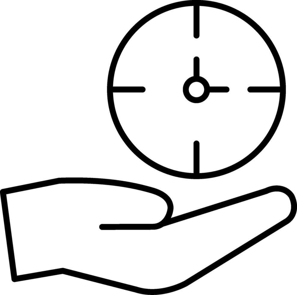 Time Save Line Icon vector