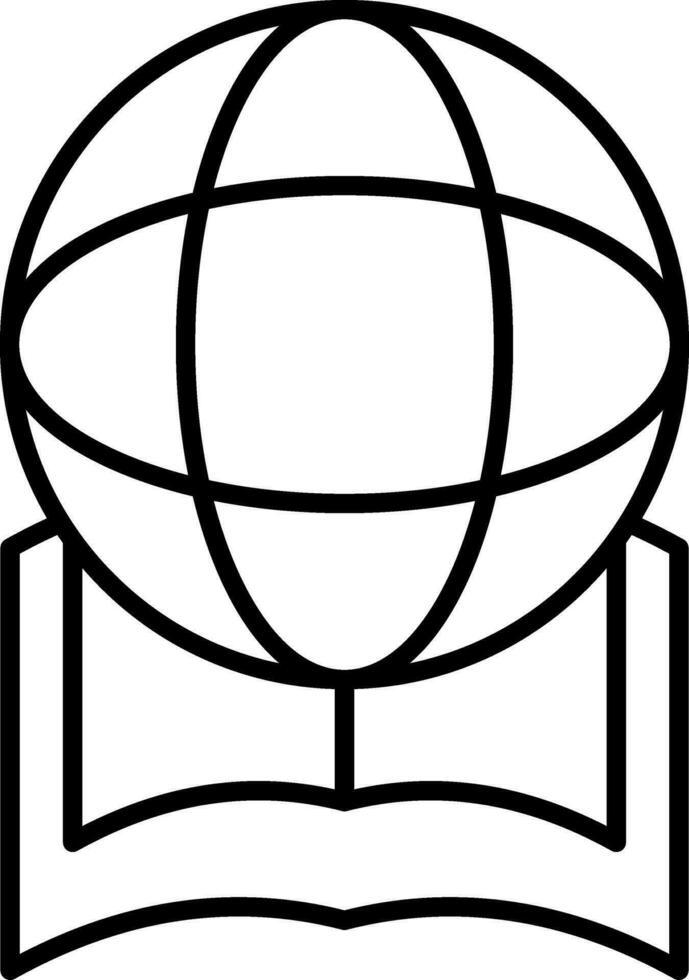 Global Education Line Icon vector