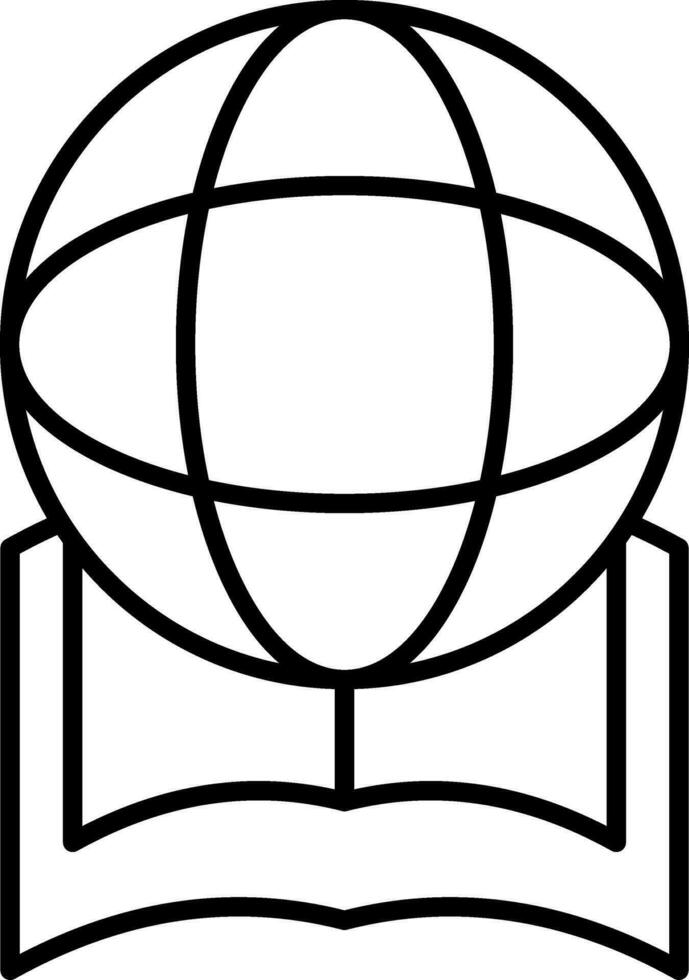 Global Education Line Icon vector