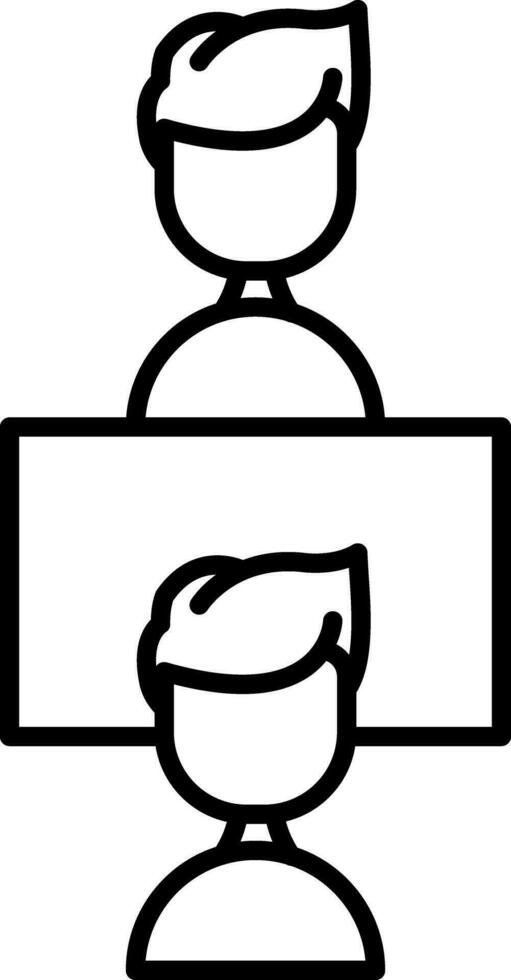 Meeting Line Icon vector