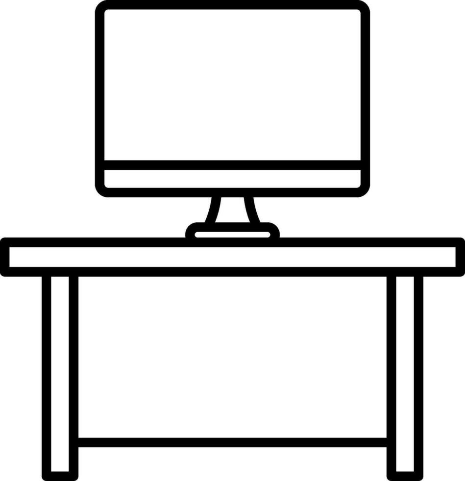 Work Space Line Icon vector