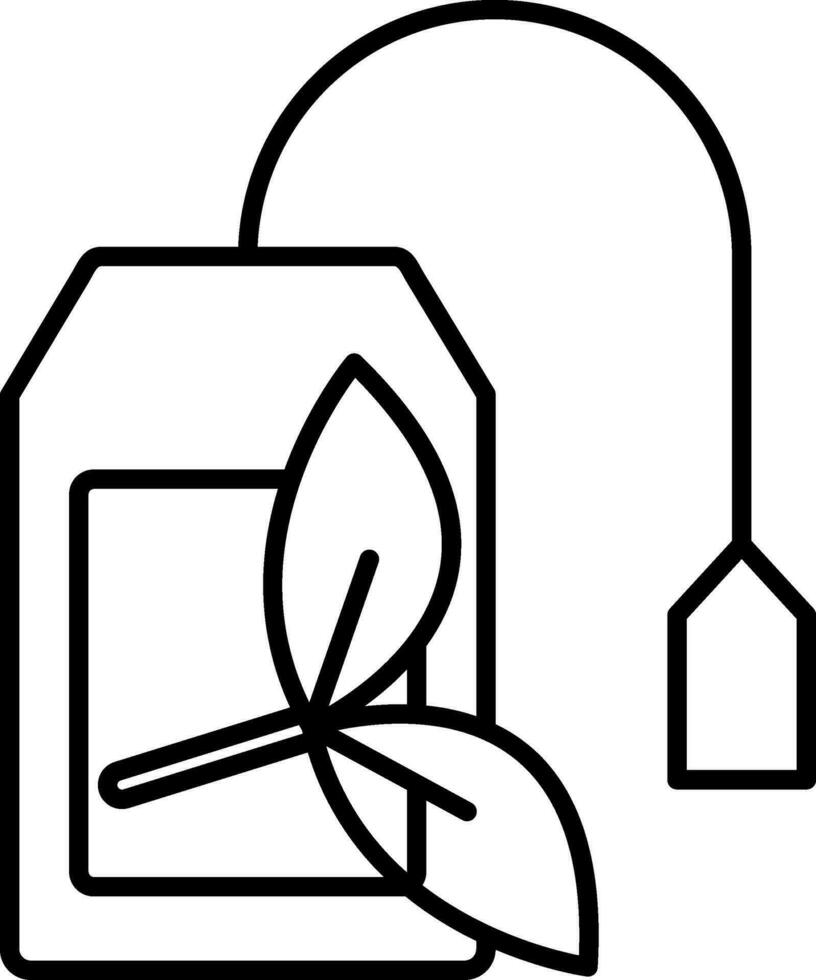 Teabag Line Icon vector