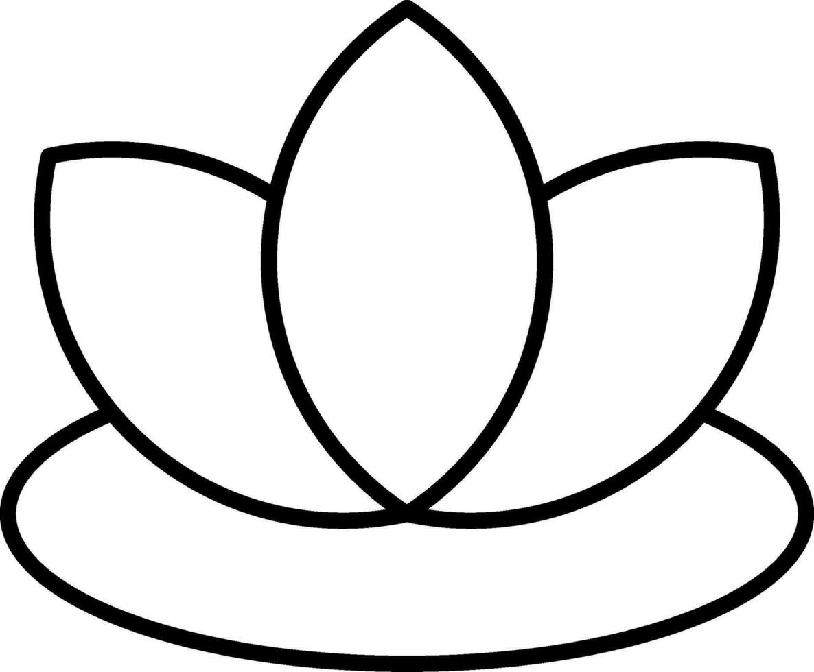 Lotus Line Icon vector