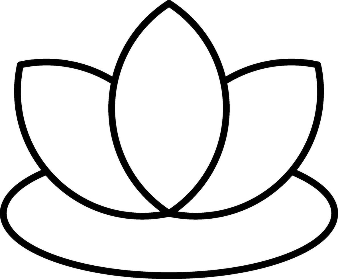 Lotus Line Icon vector