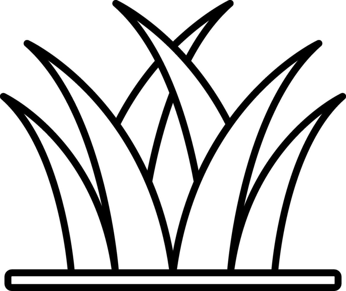 Grass Line Icon vector