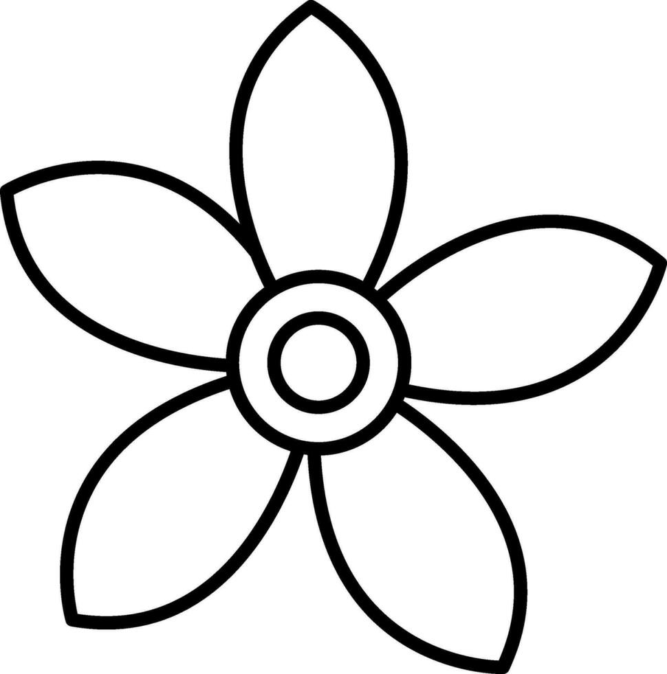 Alpine Forget Me Not Line Icon vector