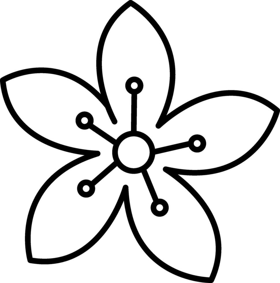 Poppy Line Icon vector