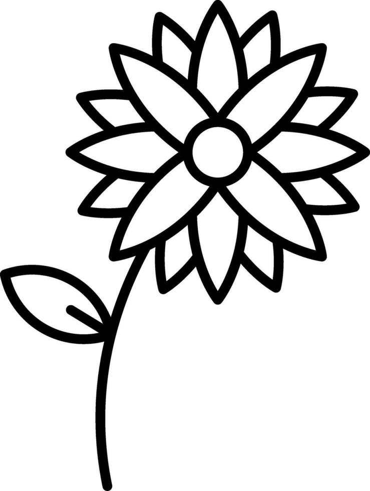 Flower Line Icon vector