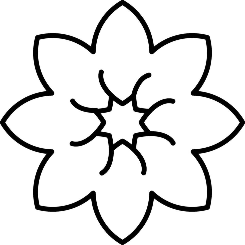 Amaryllis Line Icon vector