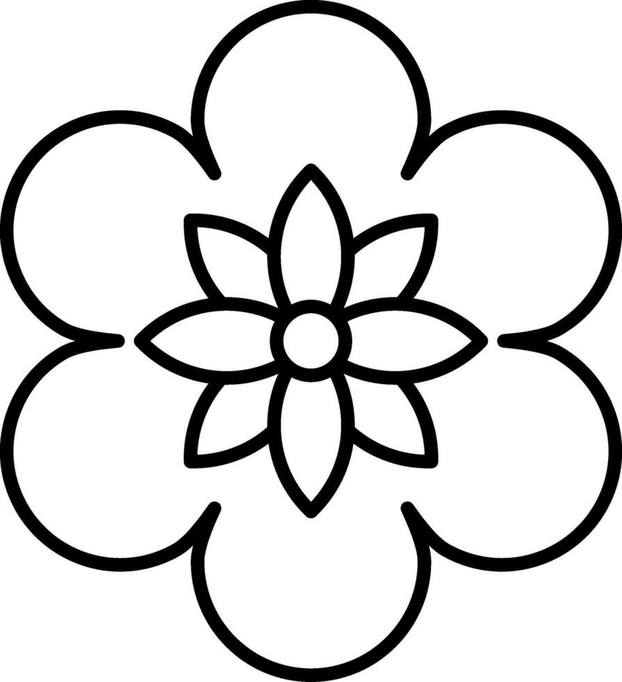 Flower Line Icon vector