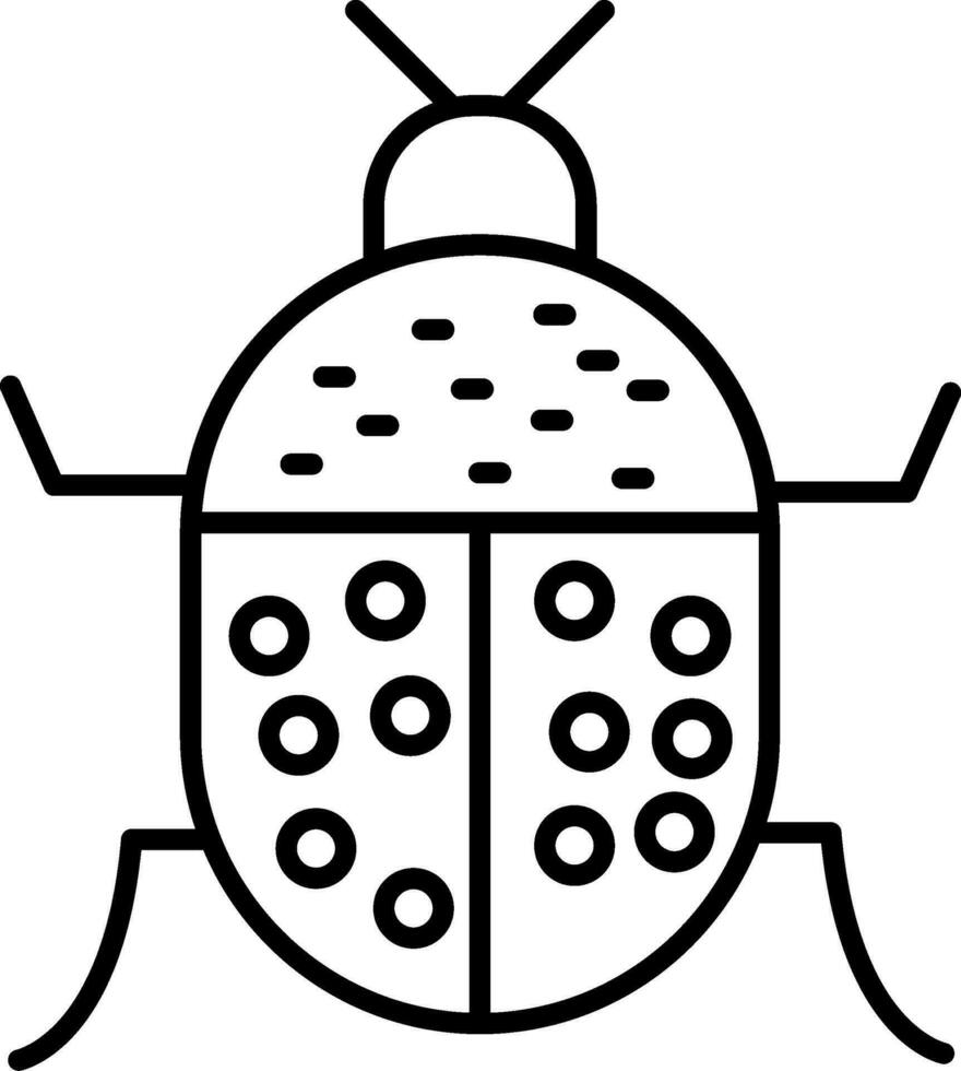 Beetle Line Icon vector