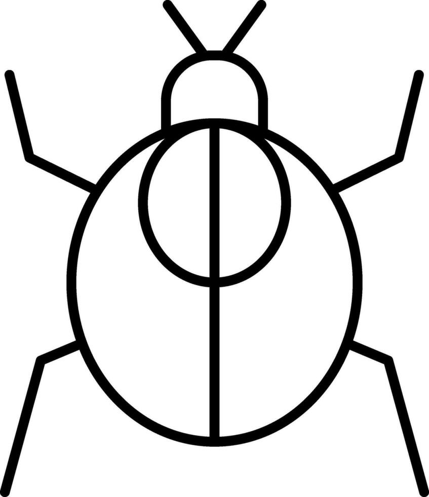 icono de línea de cucaracha vector