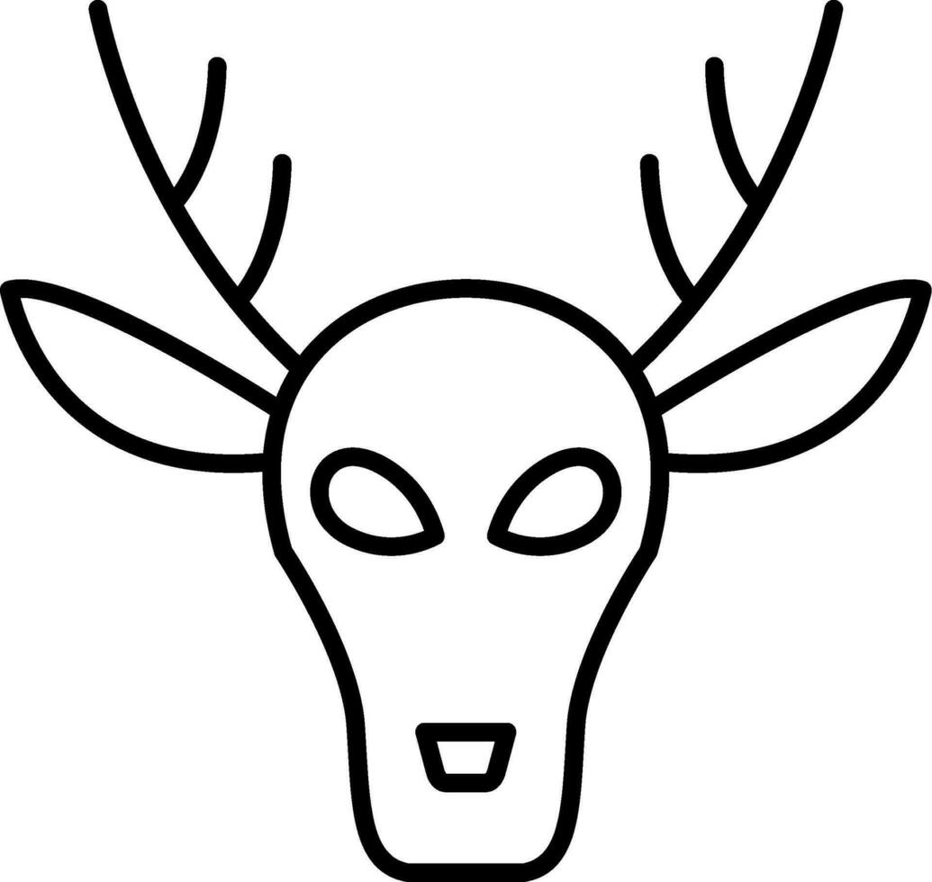 Deer Line Icon vector