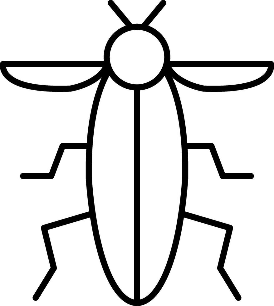 icono de línea de insectos vector