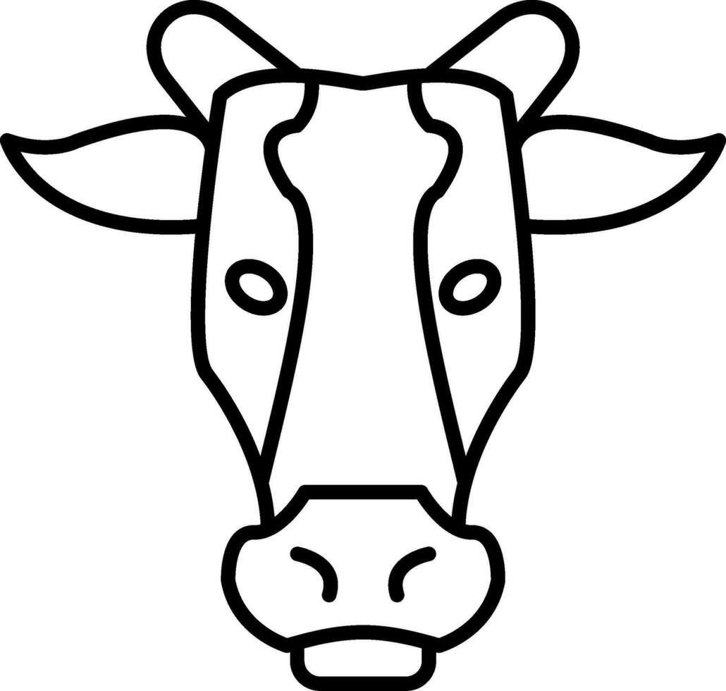 Cow Line Icon vector