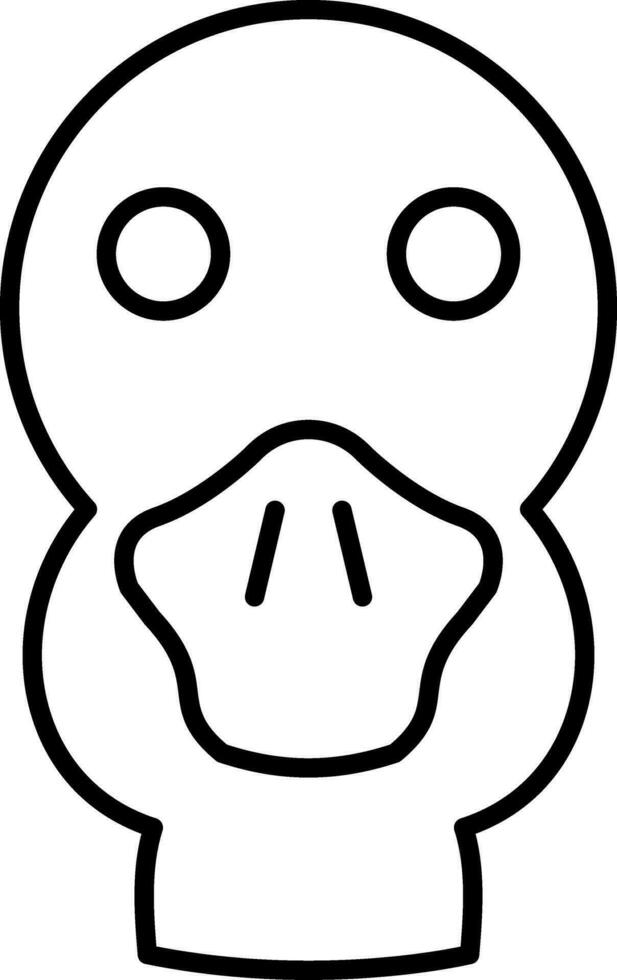 Duck Line Icon vector