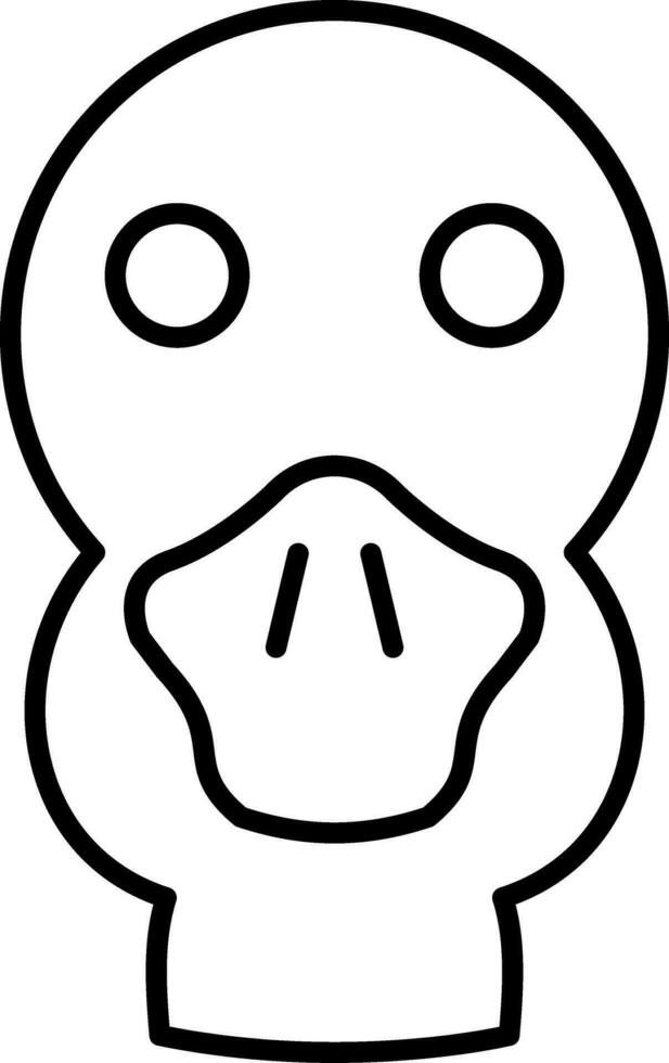 Duck Line Icon vector