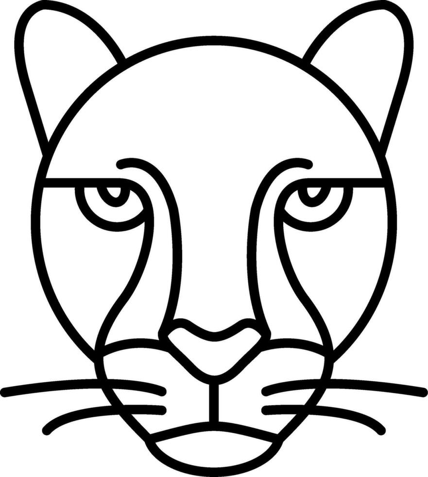 Cheetah Line Icon vector